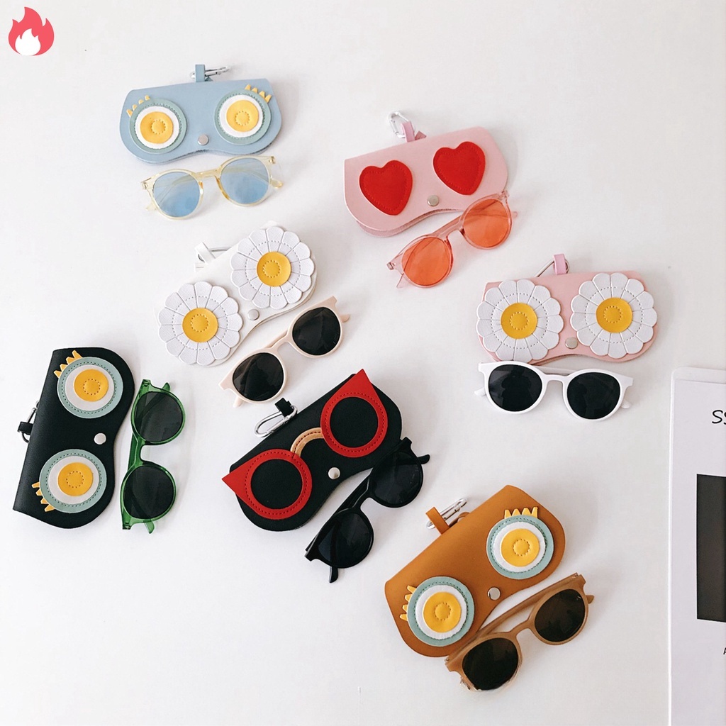 Túi Đựng Mắt Kính Bằng Da PU Họa Tiết Hoạt Hình Dễ Thương Cho Nữ RYVN