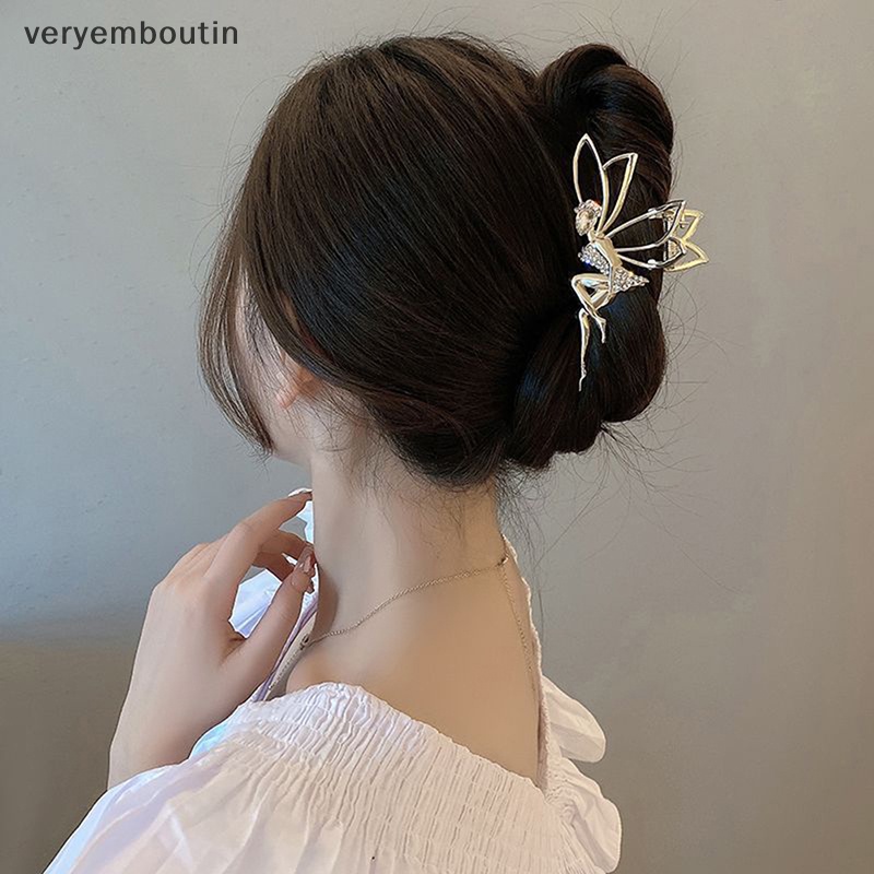 Kẹp Càng Cua Kim Loại Đính Đá Và Ngọc Trai Cho Nữ