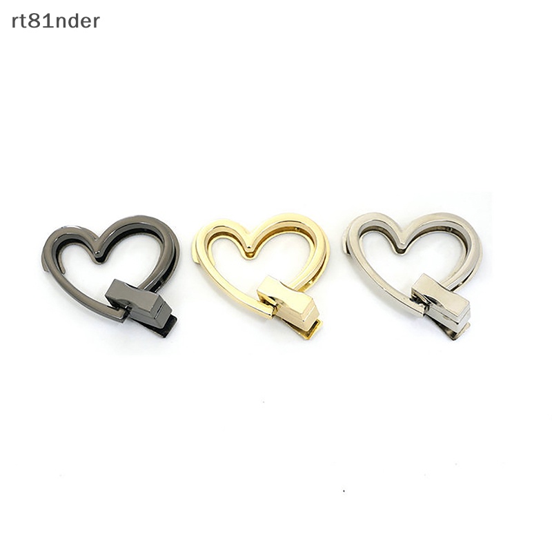 Rt Phụ Kiện Khóa Kim Loại Hình Trái Tim Thời Trang Cho Túi Xách Đeo Vai DIY