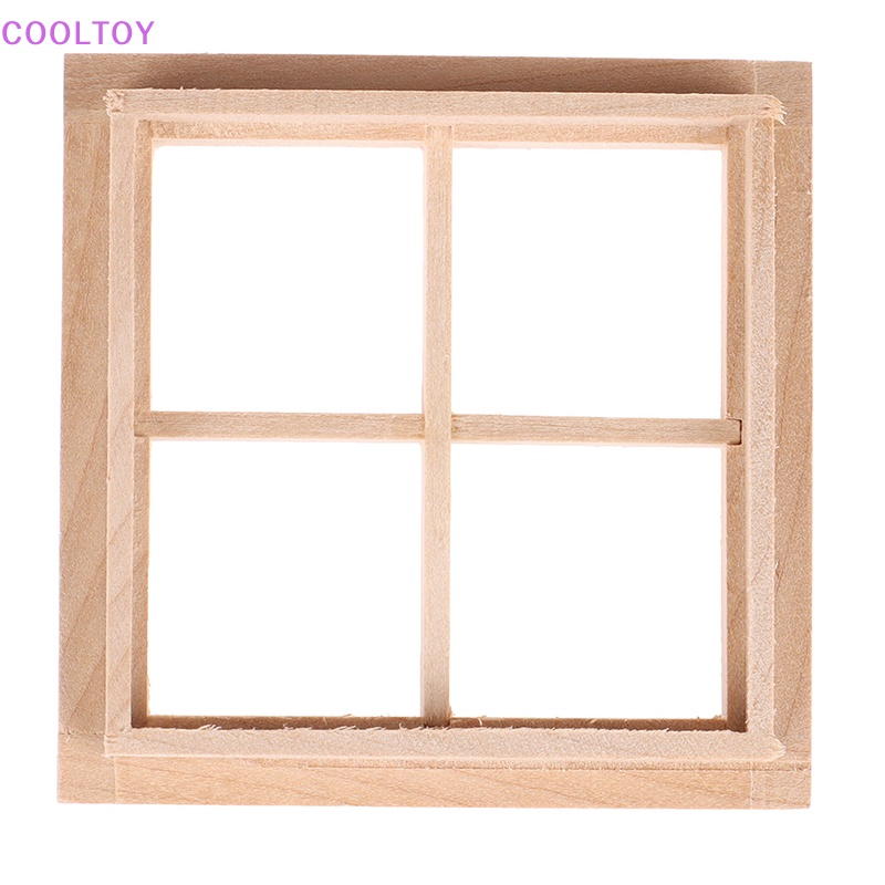 Cooltoy Phụ Kiện Làm Khung Cửa Sổ 4 Cánh Tỉ Lệ 1: 12 Cho Nhà Búp Bê DIY