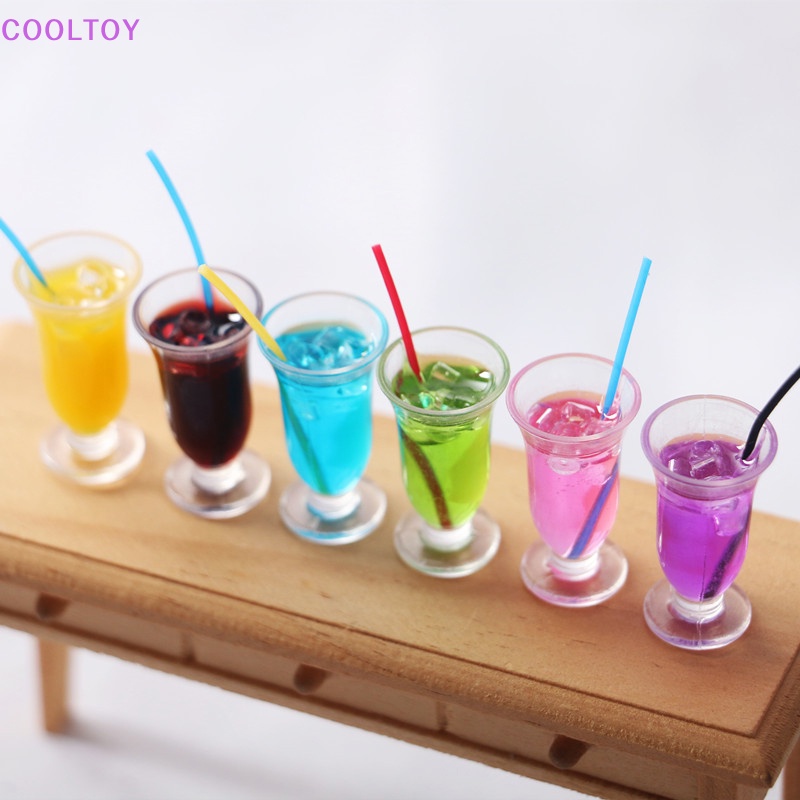 Cooltoy Mô Hình Gói Đồ Uống Cocktail Nước Ép Thu Nhỏ Trang Trí Nhà Búp Bê Shoog HOT