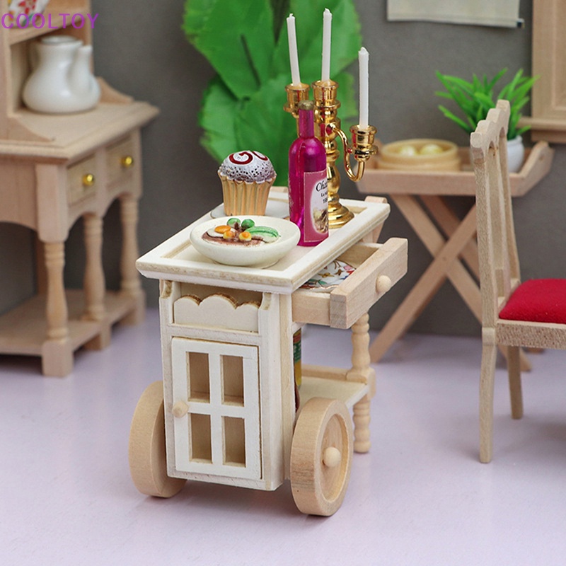 Mô Hình Xe Đẩy Em Bé Trang Trí Nhà Búp Bê Tỉ Lệ 1: 12