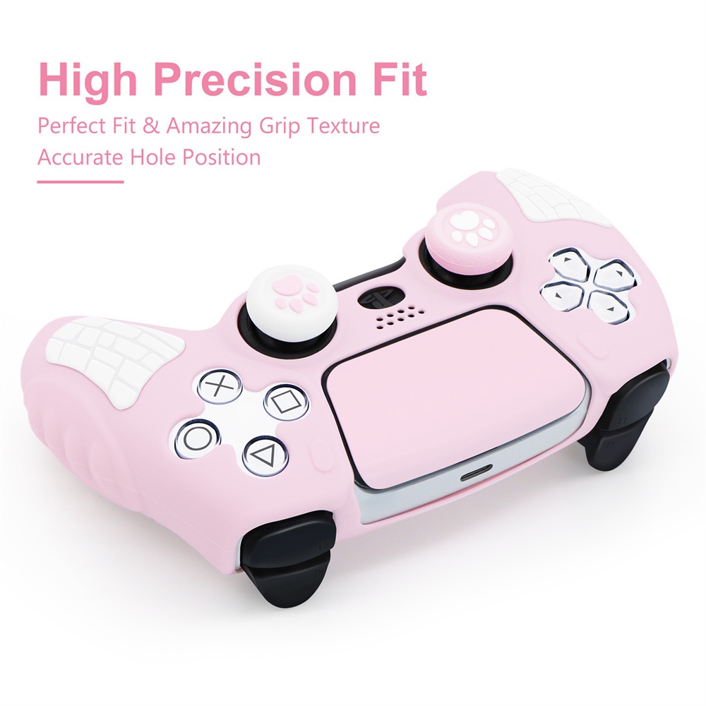 Vỏ Bọc Silicon Hình Chân Mèo Dễ Thương Cho Tay Cầm Chơi Game PS5
