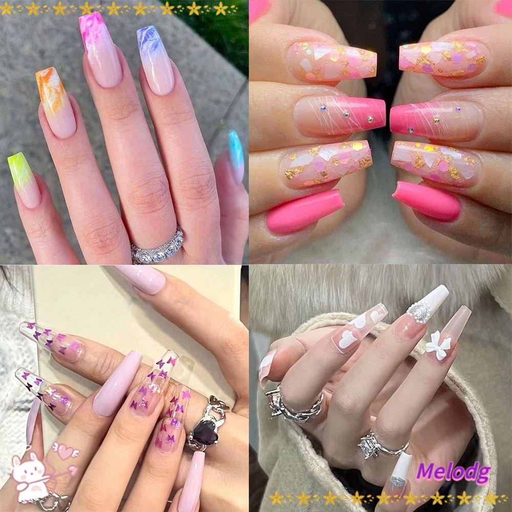 Bộ 24 Móng Tay Giả Che Phủ Toàn Diện Tháo Rời Được