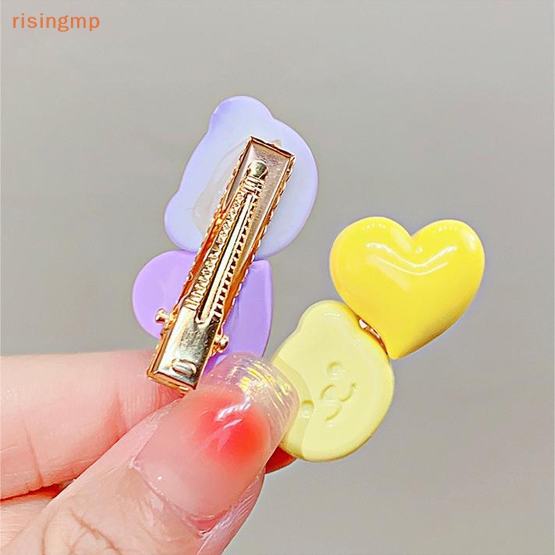 Kẹp Tóc Hình Gấu Hoạt Hình Màu Sắc Ngọt Ngào Cho Nữ