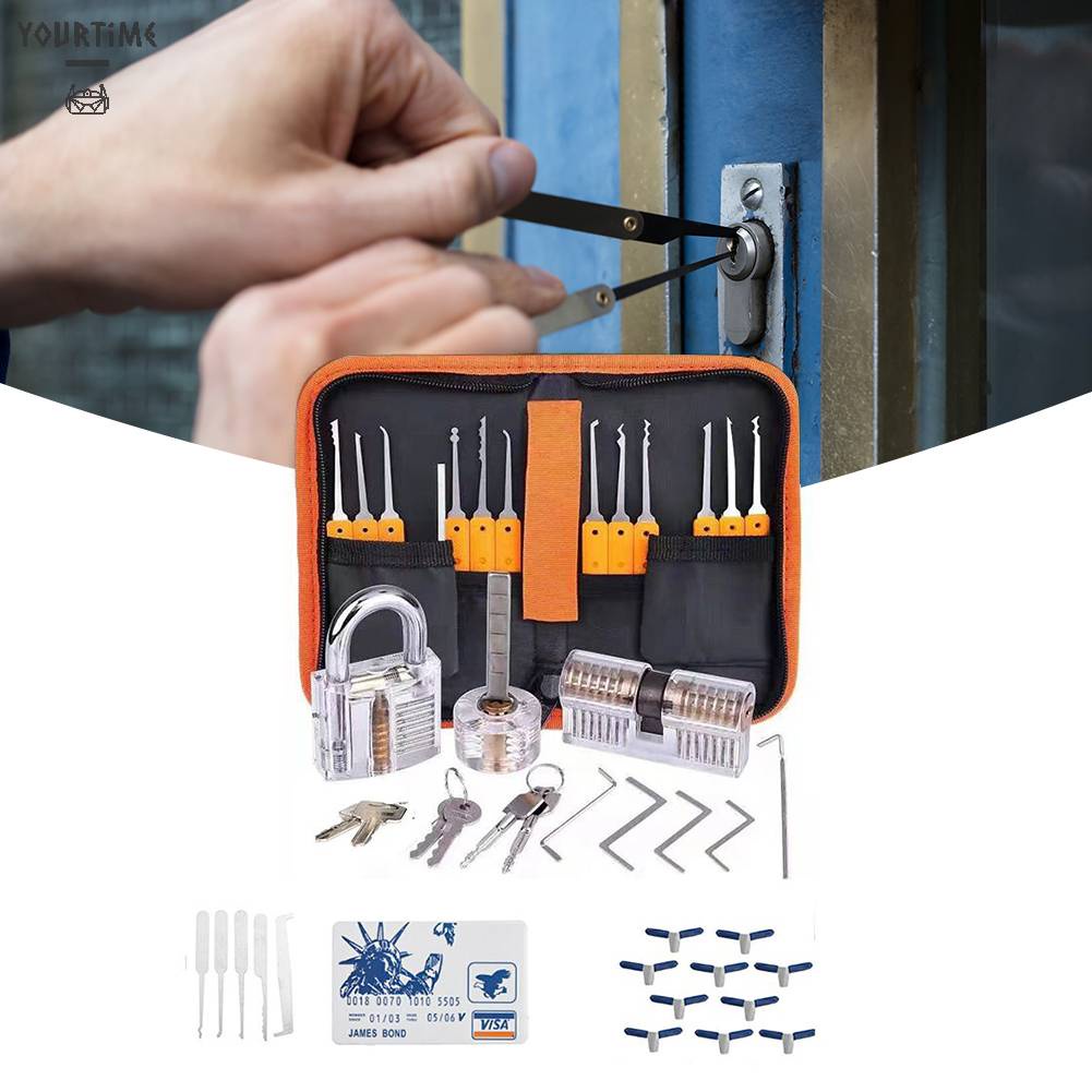 Bộ 42 Chìa Khóa Gãy Tự Động Với 3 Khóa Trong Suốt Nhỏ Gọn Dành Cho Người Mới Bắt Đầu