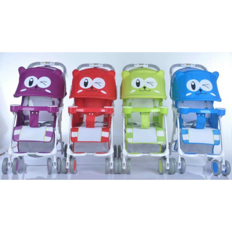 Xe đẩy nằm cho bé sơ sinh gấp gọn nhiều tư thế lưng nằm lưới thoáng mát