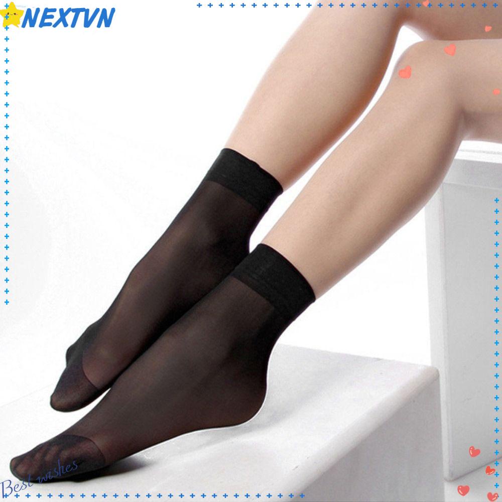 Set 5 Đôi Tất Lụa Siêu Mỏng Thời Trang Quyến Rũ Cho Nữ