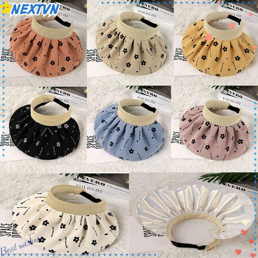 Mũ Lưỡi Trai Nửa Đầu Chống Tia Uv Họa Tiết Chấm Bi Có Thể Điều Chỉnh