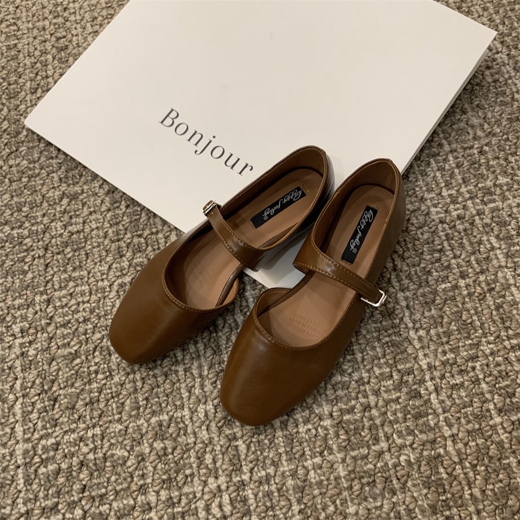 Giày Búp Bê Da Mềm Đế Bằng Thời Trang Cho Nữ