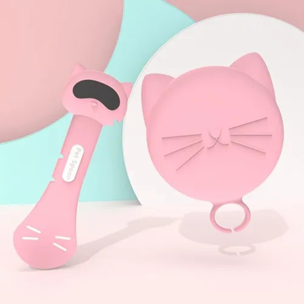 Nắp Đậy Lon Nước Ướt / Thức Ăn Bằng Silicone Hình Mèo Dễ Thương Cho Thú Cưng