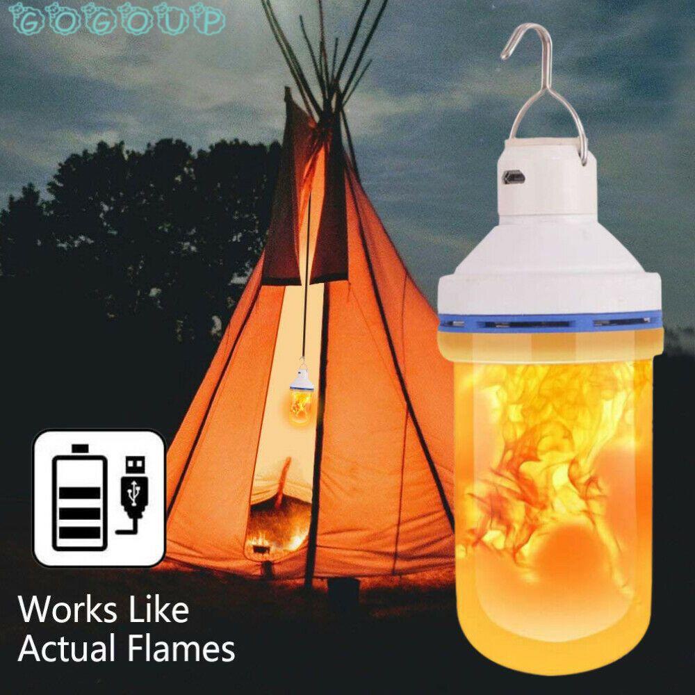 Bóng Đèn Trang Trí Sân Vườn Hình Ngọn Lửa Kèm Móc Treo Tiện Lợi