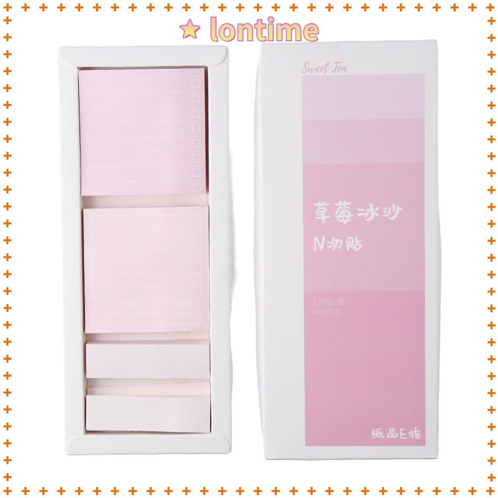 Giấy Dán Ghi Chú Tự Dính Màu Hồng Xinh Xắn Tiện Dụng