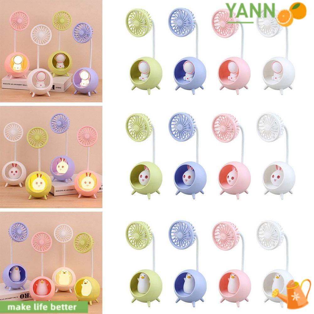Quạt Để Bàn Yên Tĩnh Tích Hợp Đèn Ngủ Hình Thỏ Dễ Thương