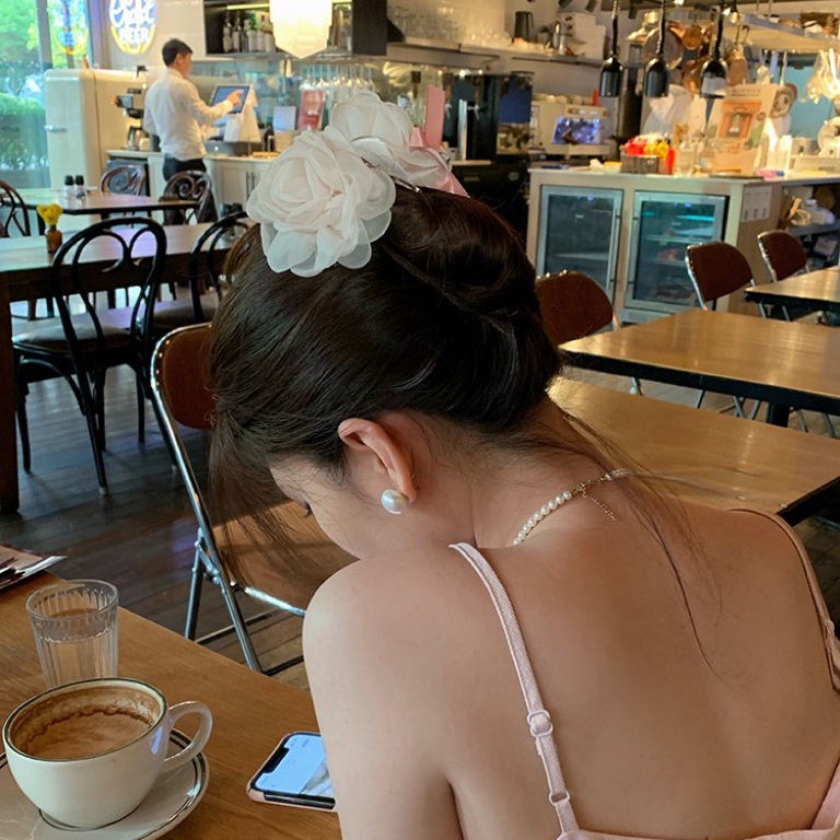 Kẹp Tóc Hoa Hồng Hai Mặt Thời Trang Cho Nữ