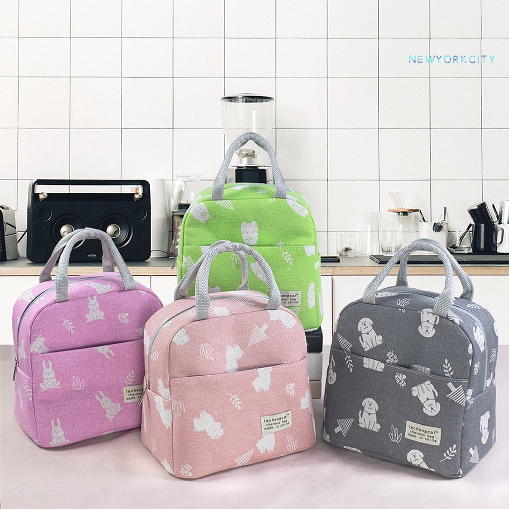 Túi Cách Nhiệt Đựng Đồ Ăn Có Khóa Kéo Và Tay Cầm Tiện Dụng