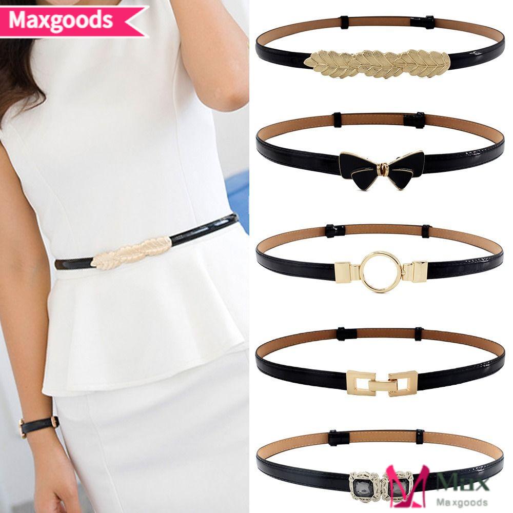 Thắt Lưng Mỏng Co Giãn Bằng Kim Loại Thời Trang Cho Nữ