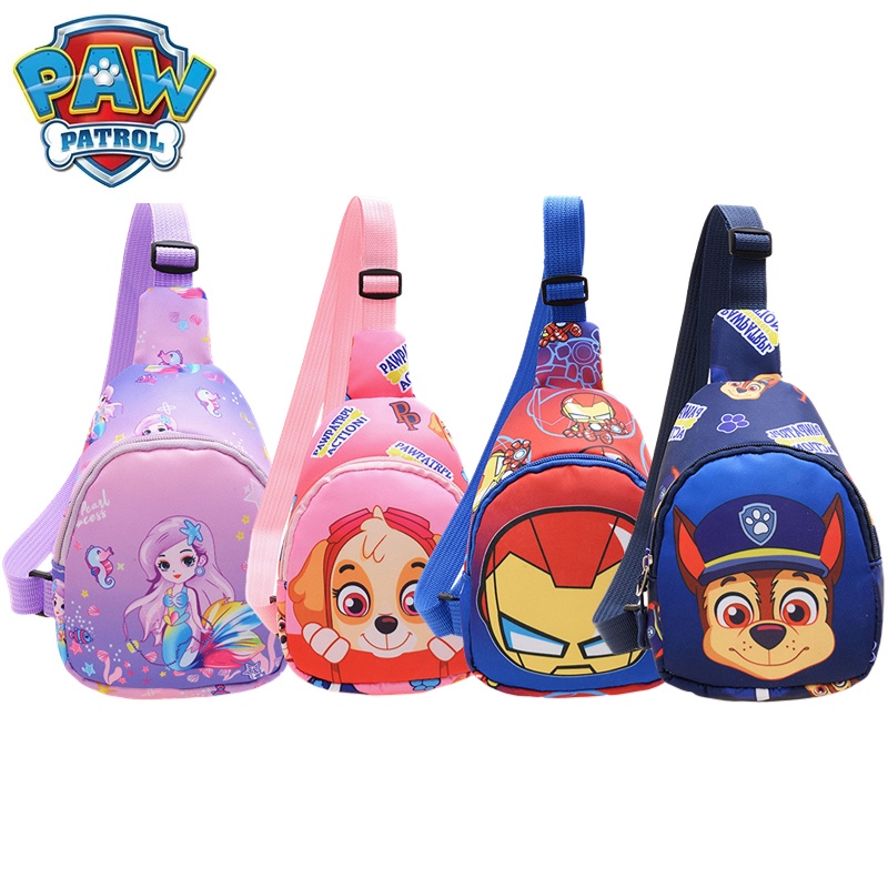 Paw Patrol Túi Đeo Chéo Ngực Họa Tiết Hoạt Hình Sanrio Spiderman Man Chase Skye Dog Cho Bé