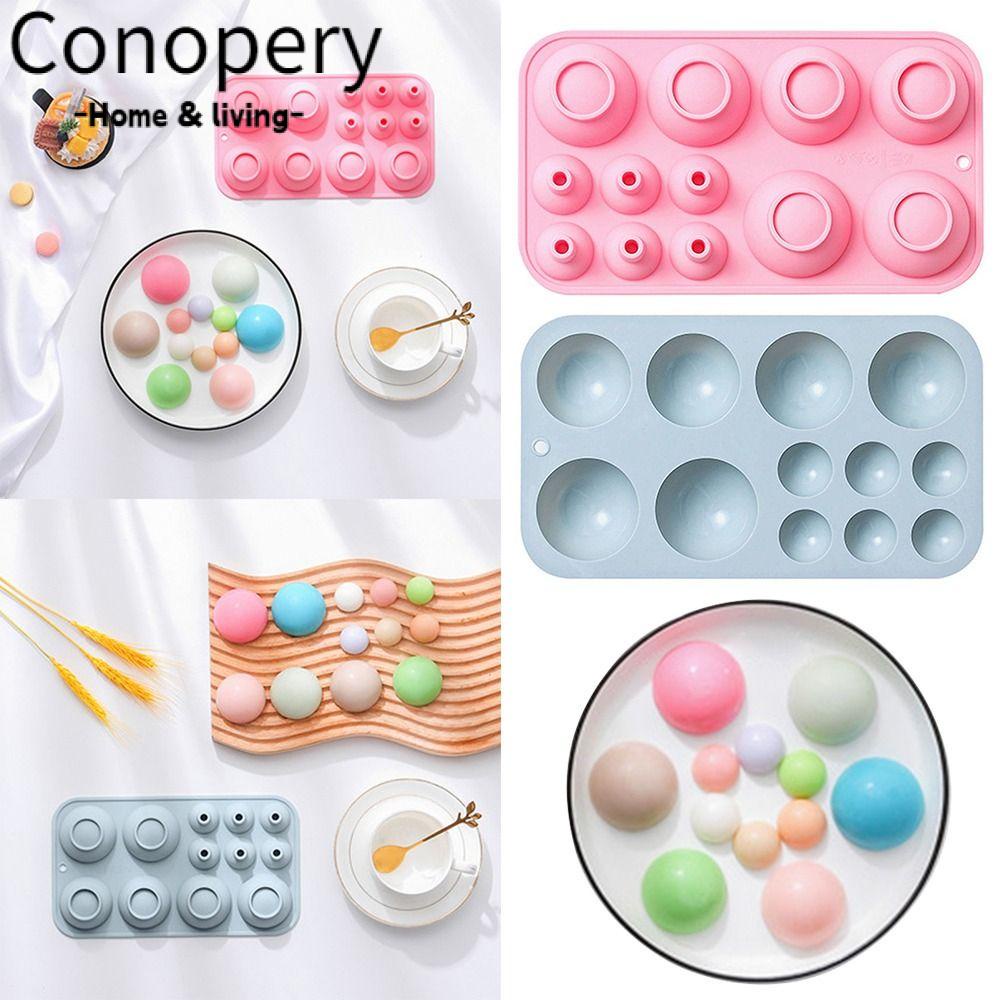 CONOPERY Khuôn Silicone Tạo Hình Làm Bánh Kẹo Hình Tròn 3D