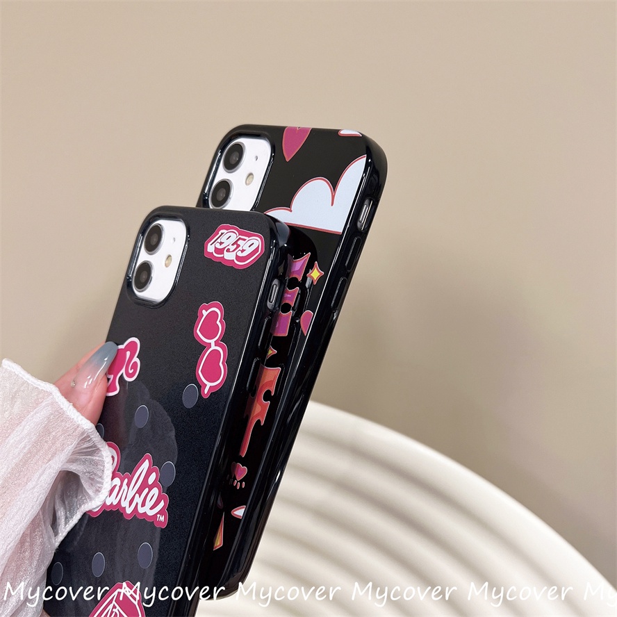 Ốp Điện Thoại Silicon Mềm Hình Búp Bê Barbie Và Chữ Y2K Cho iPhone 11 13 12 14 Pro Max X XR Xs Max 6 7 8 Plus