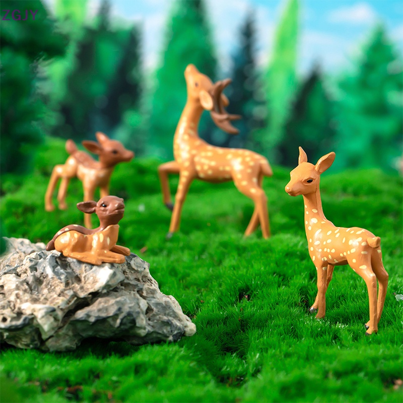 Mô Hình Hươu Cao Cổ Mini Bằng PVC Trang Trí Vườn Mới