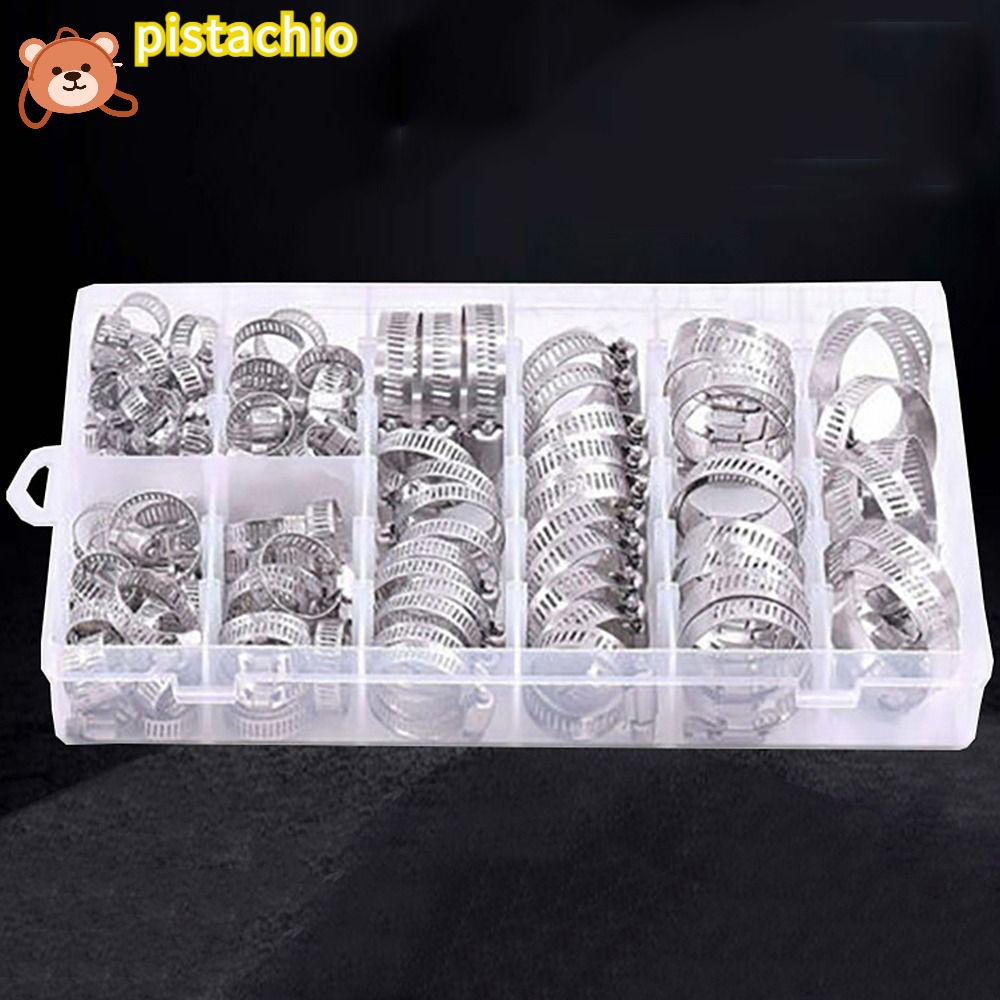 PISTA Set 100 Kẹp Ống Bằng Thép Không Gỉ 304 Chuyên Dụng Cho Máy Cơ Khí
