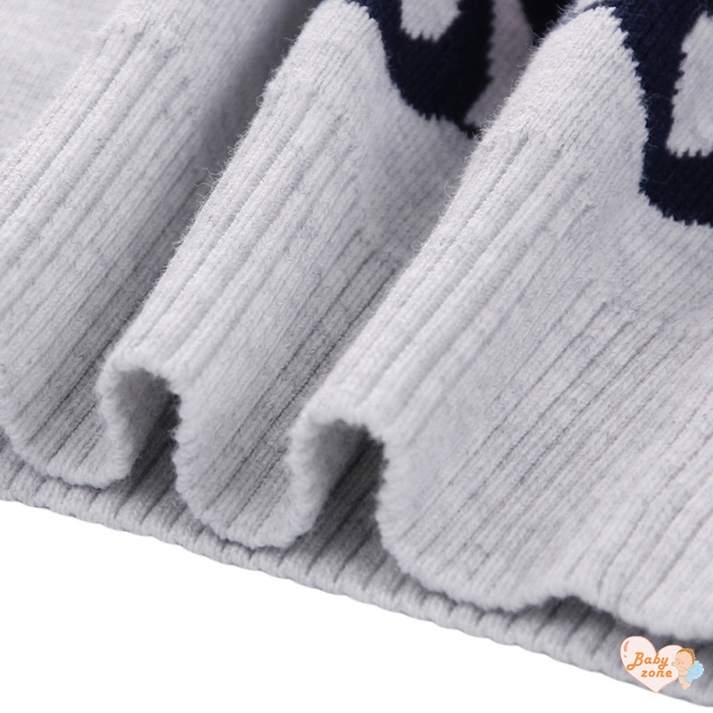 Áo Sweater Dệt Kim Kẻ Sọc In Hình Gấu Nhỏ Dễ Thương Thời Trang Thu Đông Cho Bé Trai