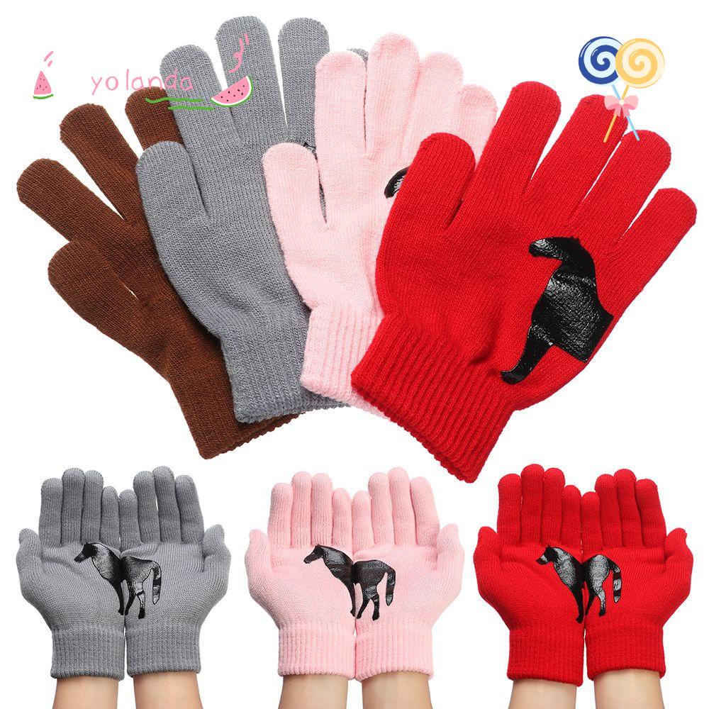 YOLA Găng Tay Dày Mềm Mại Giữ Ấm Bảo Vệ Ngón