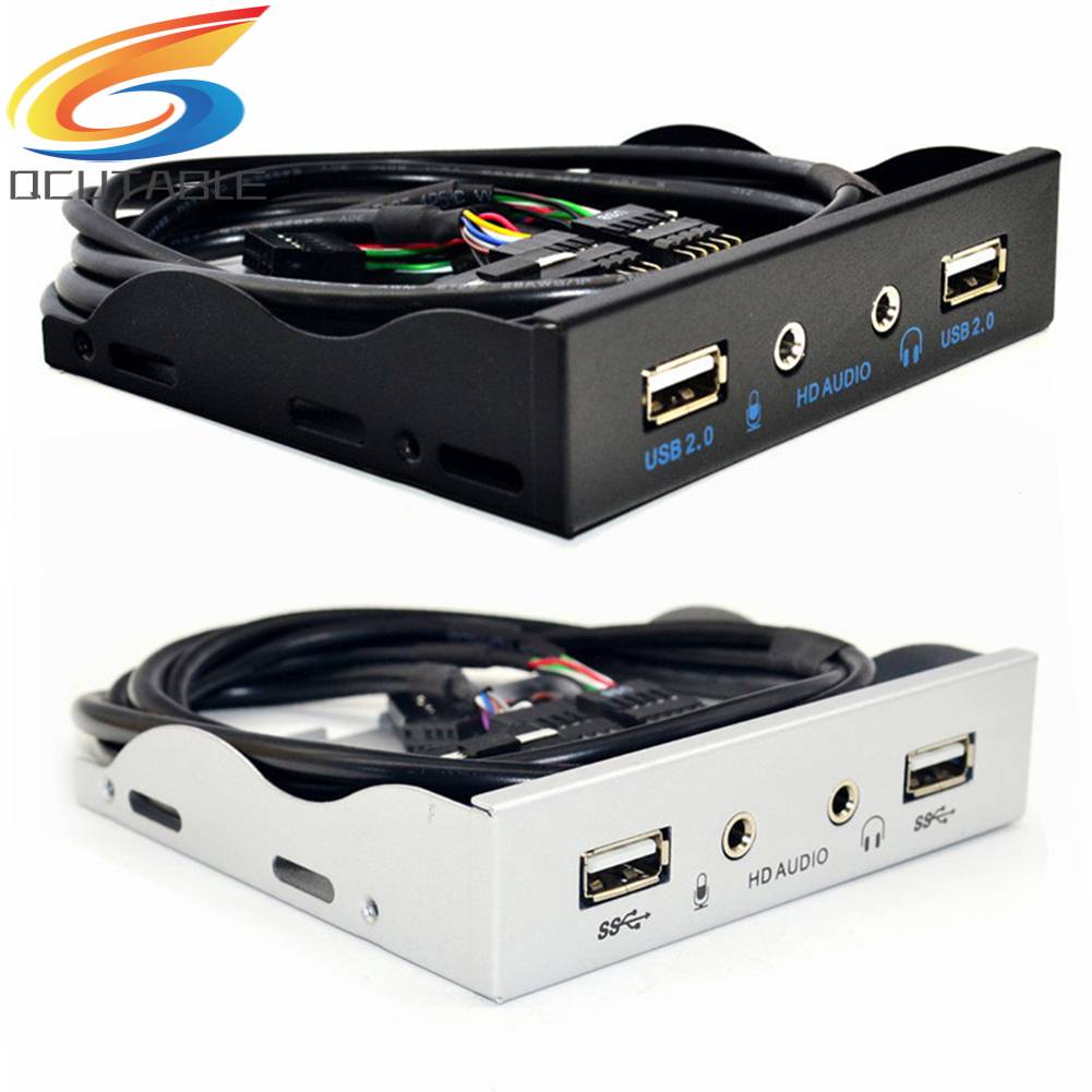 Bảng Điều Khiển Âm Thanh 3.5 inch 9Pin Sang 2 USB 2.0 Bay HD Audio 3.5mm