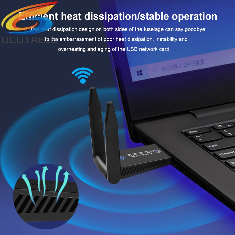 Thẻ Mạng Không Dây 1300M USB3.0 2.4GHz 5GHz Băng Tần Kép