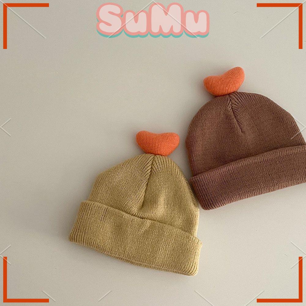 SUMU Mũ Beanie Dệt Kim Mềm Mại Thời Trang Thu Đông Dành Cho Bé