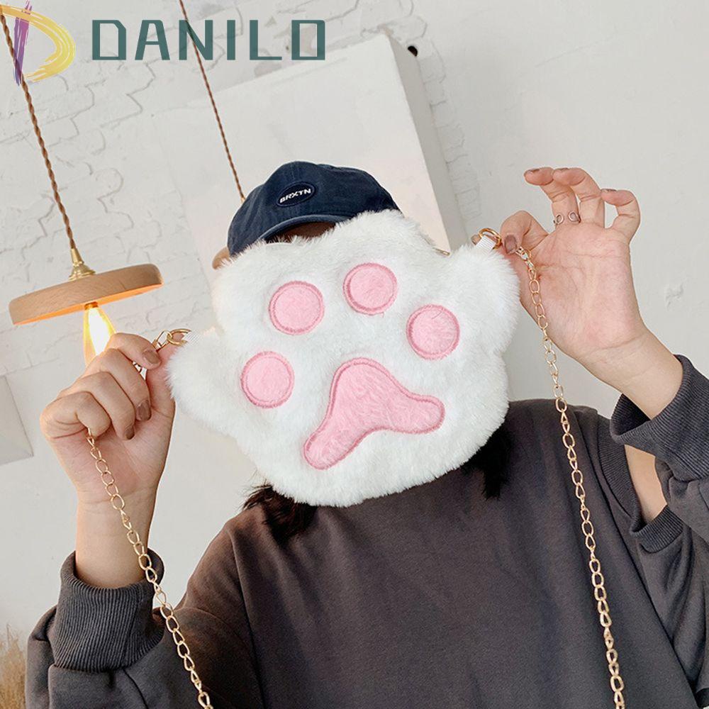 DANILO Túi Đeo Chéo Hình Móng Vuốt Gấu Hoạt Hình Dễ Thương Cho Bé Gái