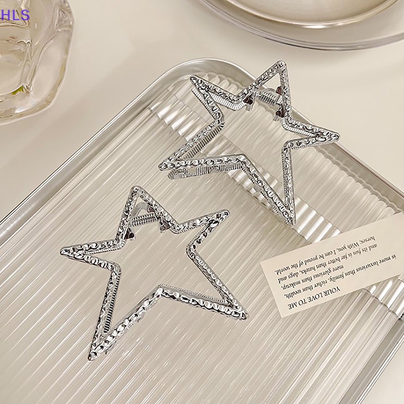 Kẹp Tóc Hình Ngôi Sao Năm Cánh Trái Tim Bằng Kim Loại