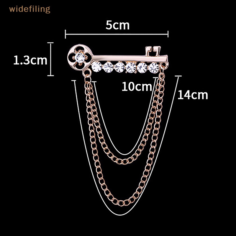 Trâm Cài Áo Kim Loại Phối Tua Rua Đính Đá Thời Trang Hàn Quốc Cho Nam