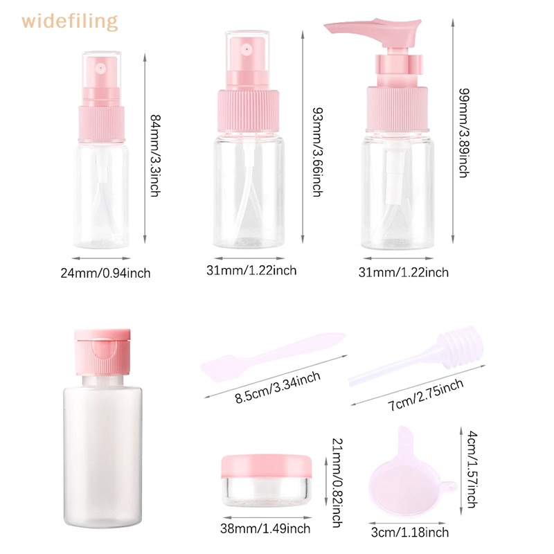 Bộ 11 Chai Rỗng Chiết Mỹ Phẩm Mang Đi Du Lịch Tiện Lợi