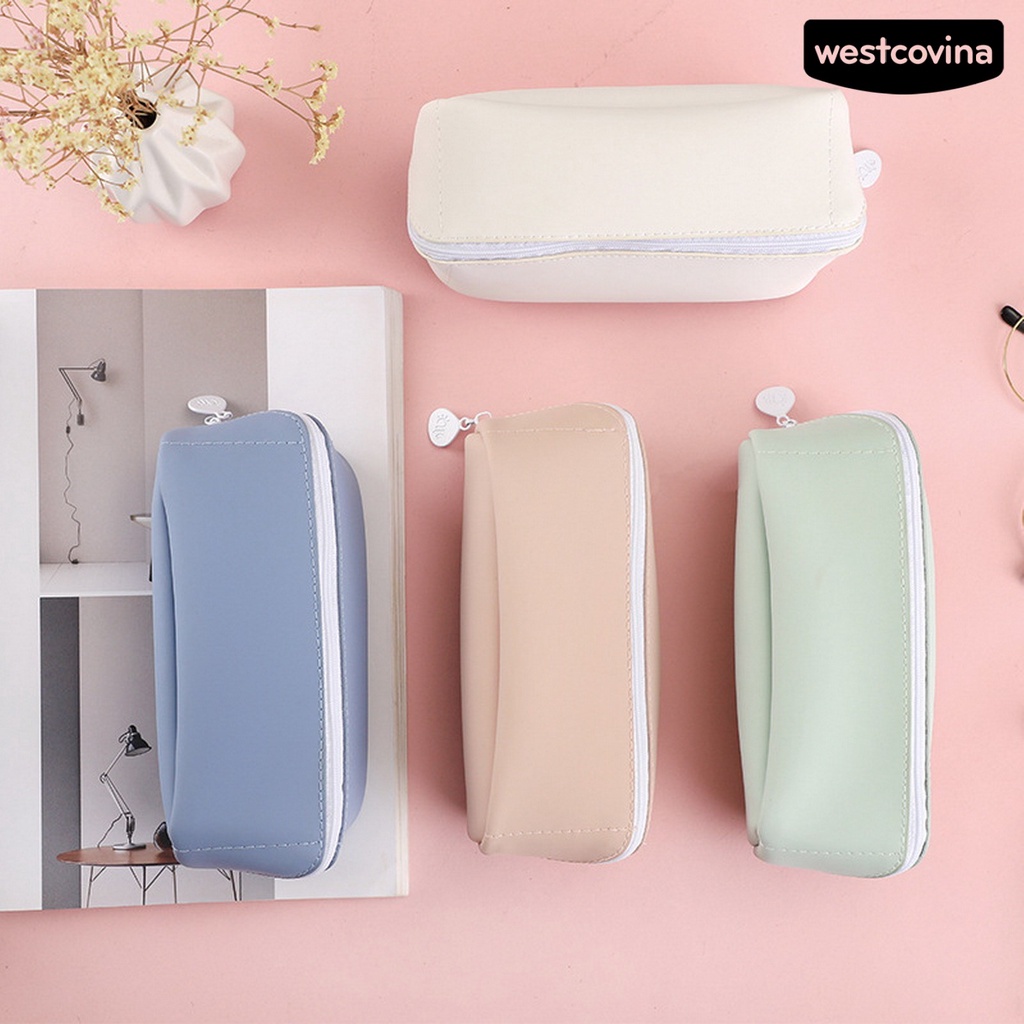 [WSTN] [WSTN]✎Túi Đựng Bút Chì Sức Chứa Lớn Có Khóa Kéo Bề Mặt Mịn Chống Mài Mòn Có Thể Tái Sử Dụng