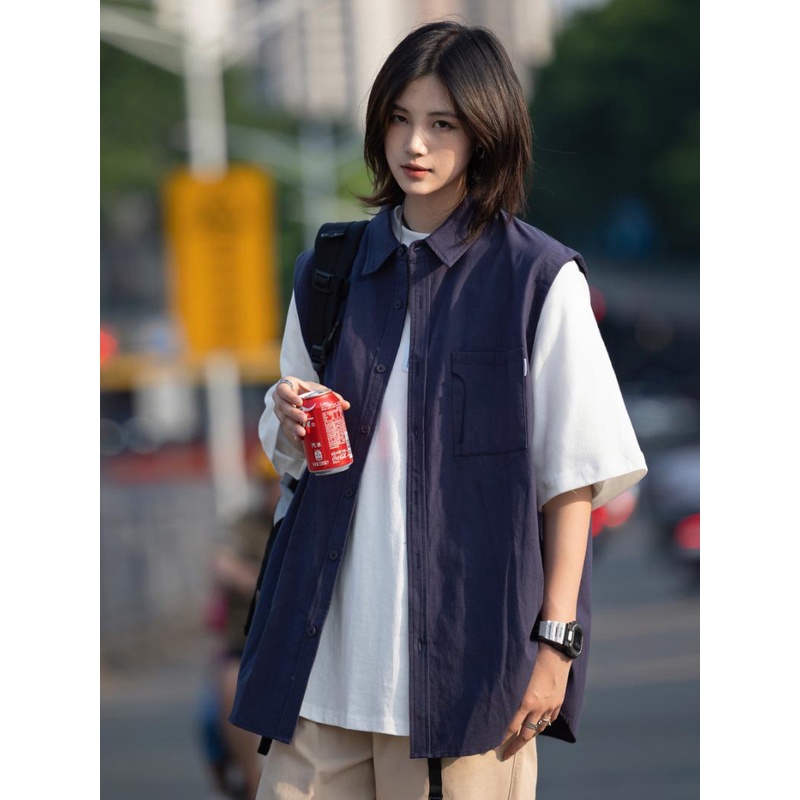 Áo Thun Tay Ngắn Giả Hai Lớp Mẫu Mới 2023 Phong Cách Nhật Bản Thời Trang Mùa Hè Cho Nam