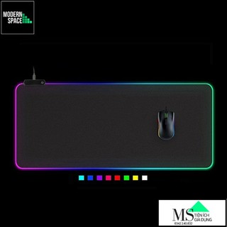Miếng lót chuột led rgb cỡ lớn 80x30cm gd-235 - mouse pad bàn di chuột đèn 7 màu chống nước