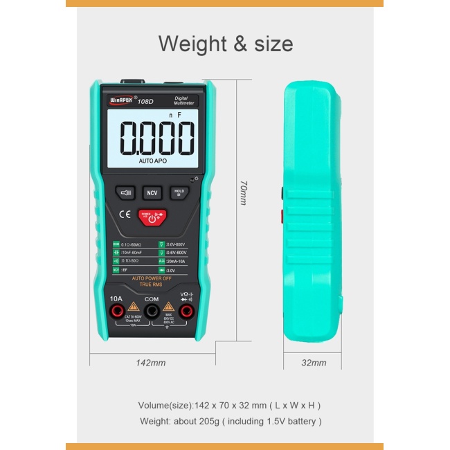 Vạn Năng Kế Kỹ Thuật Số Winapex 108D RMS 5999 AC / DC