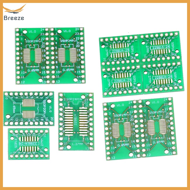 Bộ 5 Bảng Mạch Chuyển Đổi SMD Sang DIP SOP SSOP TSSOP SOT23 8 10 14 16 20 24 28 Stm Sang DIP