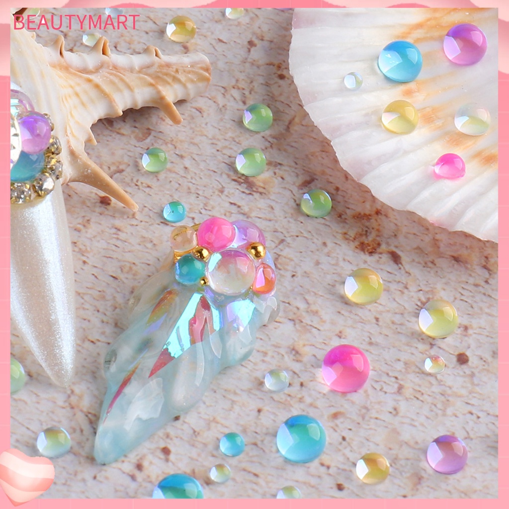 Hộp 6 Ngăn Đựng Hạt Tròn Dẹt Nhiều Màu Sắc Trang Trí Móng Tay Nghệ Thuật Cho Nữ