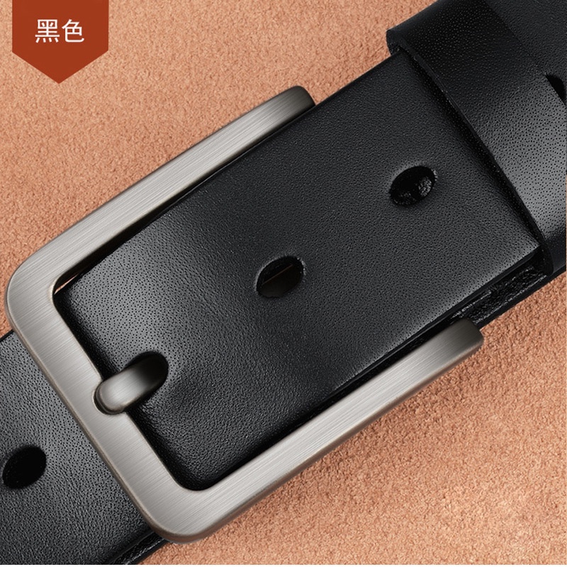 Thắt lưng nam da bò khóa gài LEANO, Dây nịt nam cao cấp da bò nguyên tấm