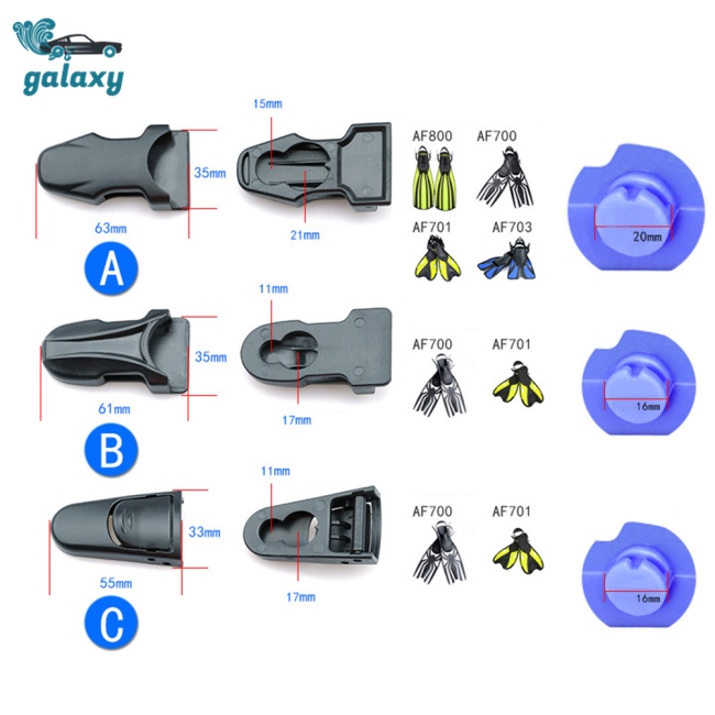 Galaxy 1 Cặp Dây Đeo Gót Chân Chống Trượt Có Thể Điều Chỉnh Tiện Dụng
