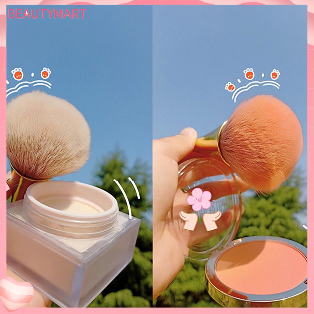 [beautymart] Cọ Trang Điểm Phủ Phấn Làm Đều Màu Da Dễ Vệ Sinh Làm Đều Màu Da Màu Vàng Hồng Đa Năng Bằng Nhựa Phụ Kiện Trang Điểm Hàng Ngày