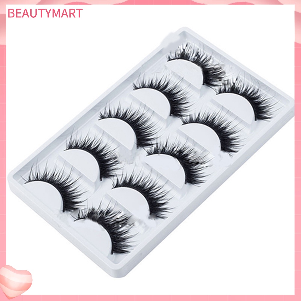 Set 5 Cặp Lông Mi Giả Dài Và Dày Handmade Dành Cho Trang Điểm