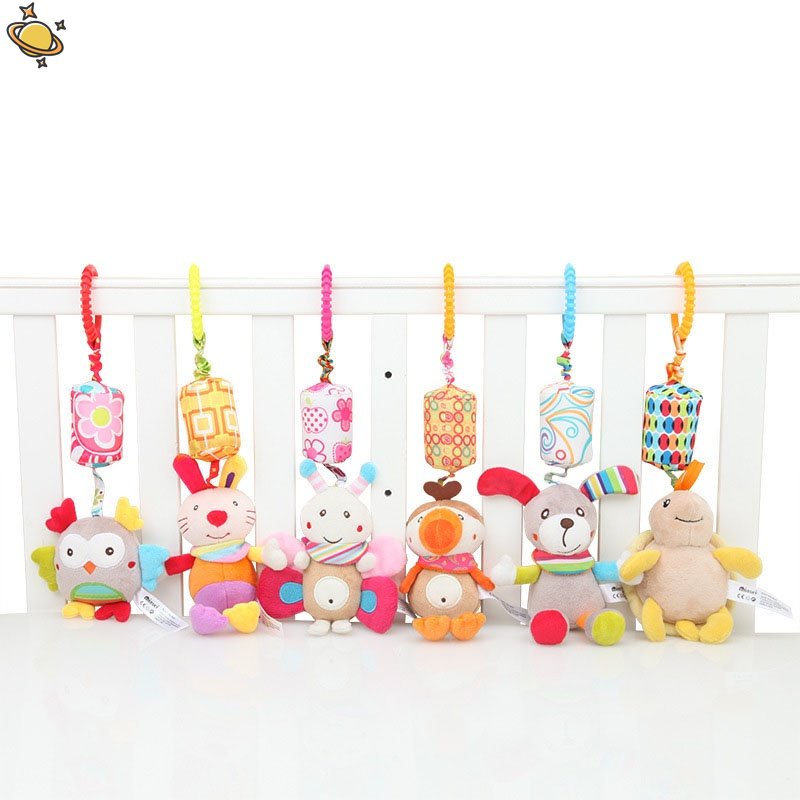 Đồ Chơi Lục Lạc Hình Chú Ong Dễ Thương Treo Xe Đẩy Em Bé 0-12 Tháng Tuổi