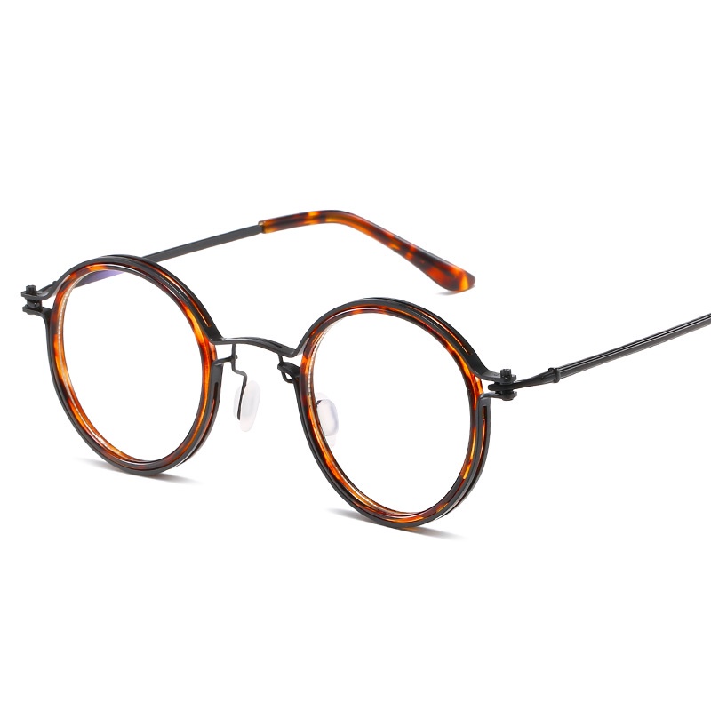 Kính Mát Gọng Tròn Bằng Kim Loại Chống Ánh Sáng Xanh Phong Cách Retro Thời Trang Unisex