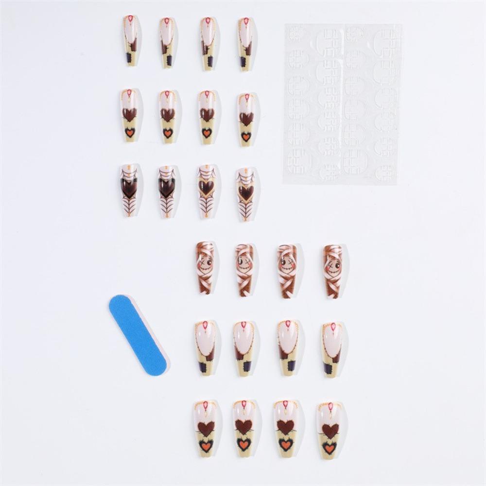 Móng Tay Giả Đầu Vuông Dạng Nhấn Thời Trang Có Thể Tháo Rời