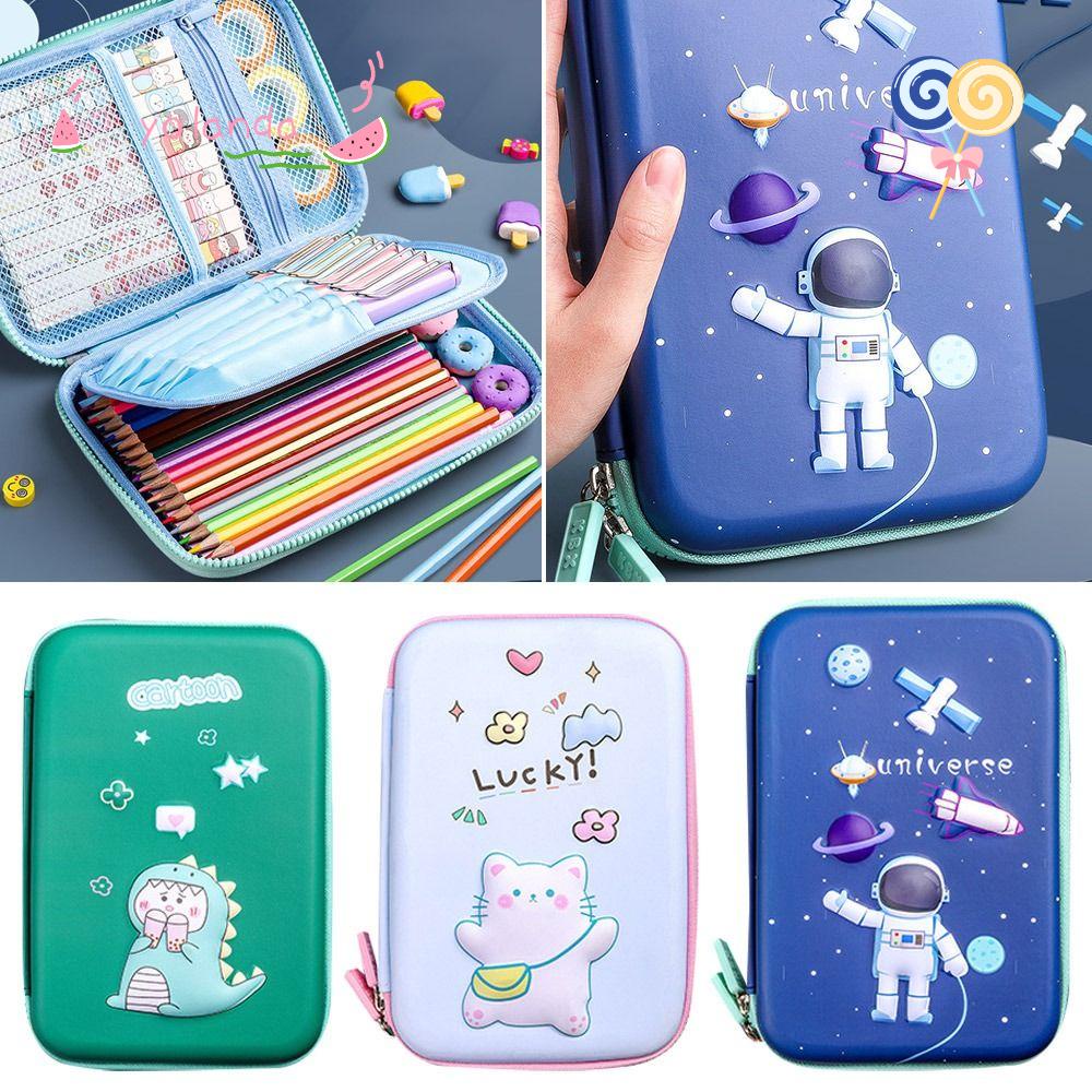 YOLA Hộp Đựng Bút Đa Năng Họa Tiết Hoạt Hình 3D Xinh Xắn