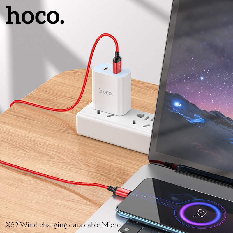 Cáp sạc Hoco X89 sạc nhanh dây dù bện dài 1M cho Smartphone
